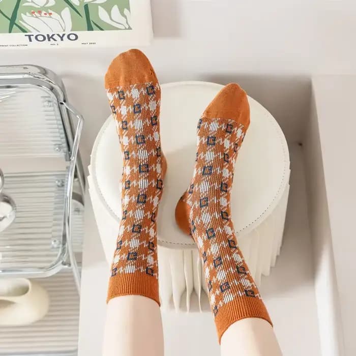 Chaussettes en laine optique pour femmes
