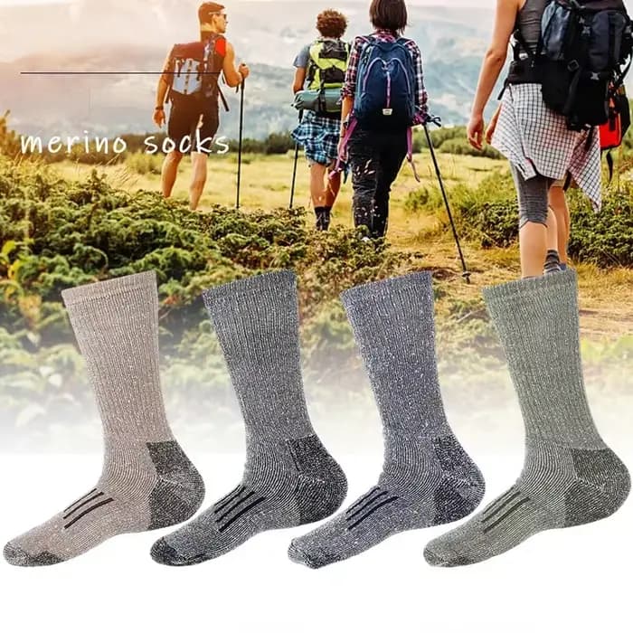 Chaussettes de randonnée en laine mérinos pour hommes et femmes