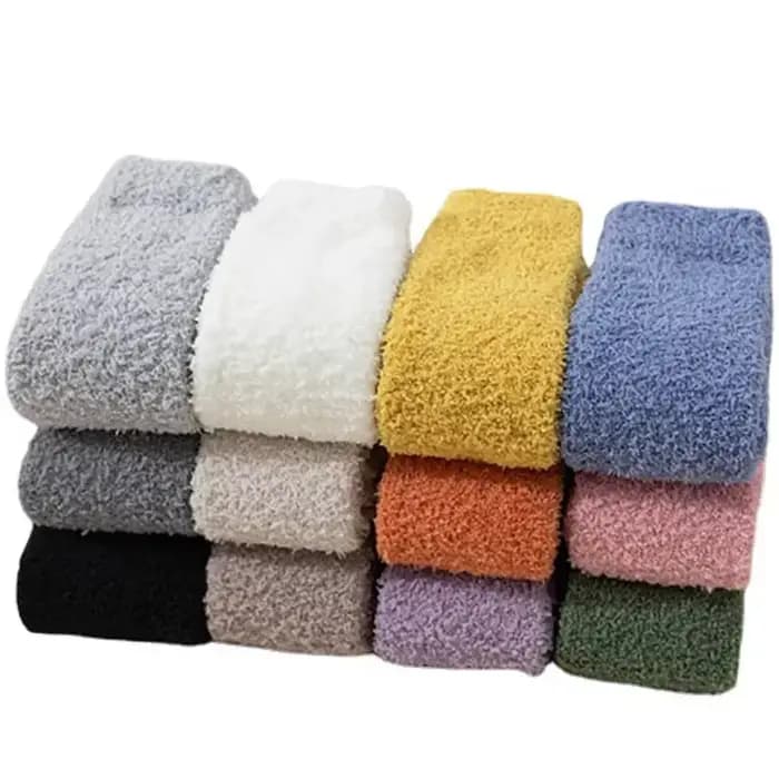 Chaussettes hautes en molleton de corail pour femmes