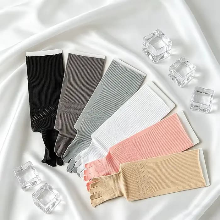 5 paires de chaussettes mi-mollet pour hommes à cinq doigts séparés
