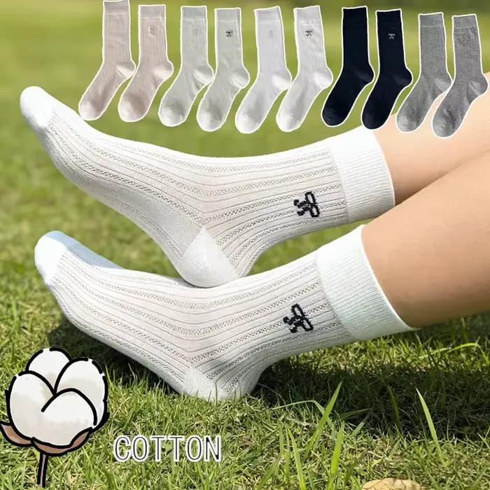 1/5 paires de chaussettes grises à nœud papillon pour femmes