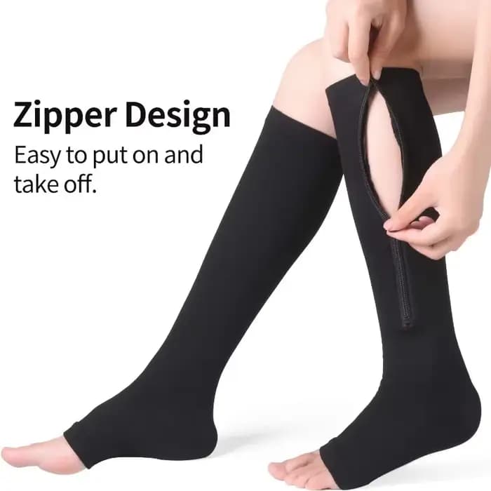 Chaussette de Compression médicale à fermeture éclair pour femmes et hommes