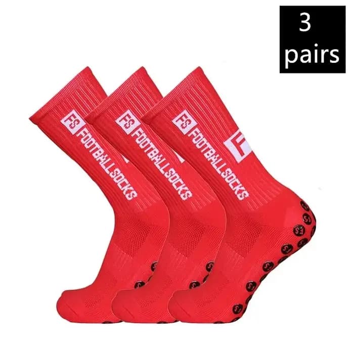 Nouveaux hommes femmes et jeunesse sport respirant chaussettes de football carré silicone antidérapant poignée