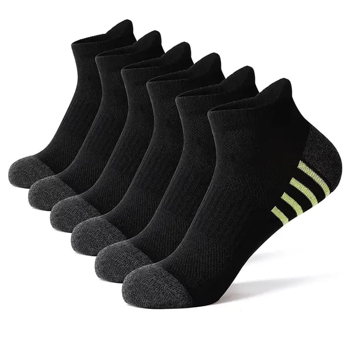 AOTOLK 6/12 paires coton homme et femme chaussettes sport couleur unie