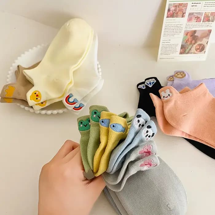 5 paires de chaussettes amusantes pour femmes