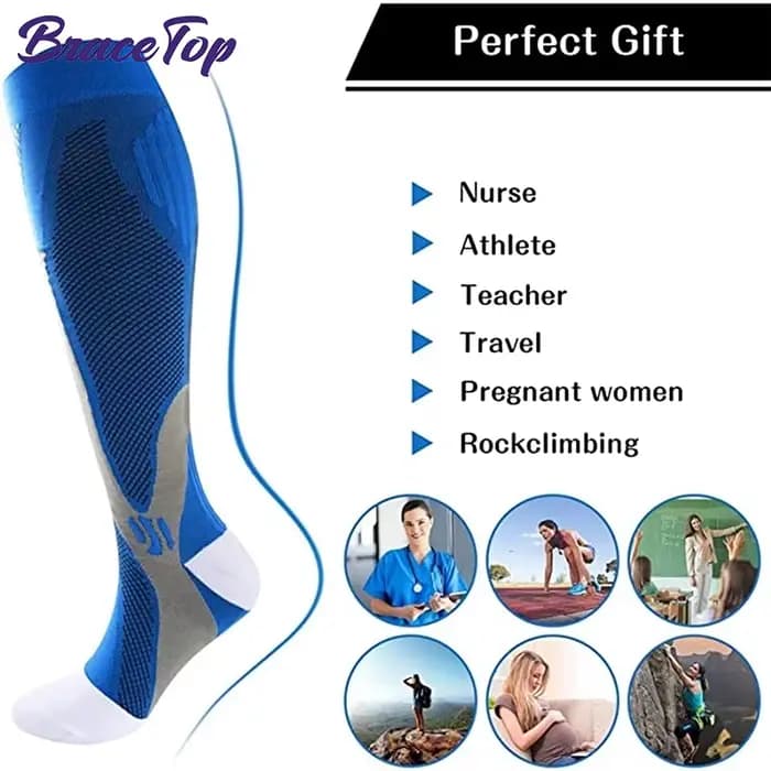 1 paire de bas de Sport Compression chaussettes