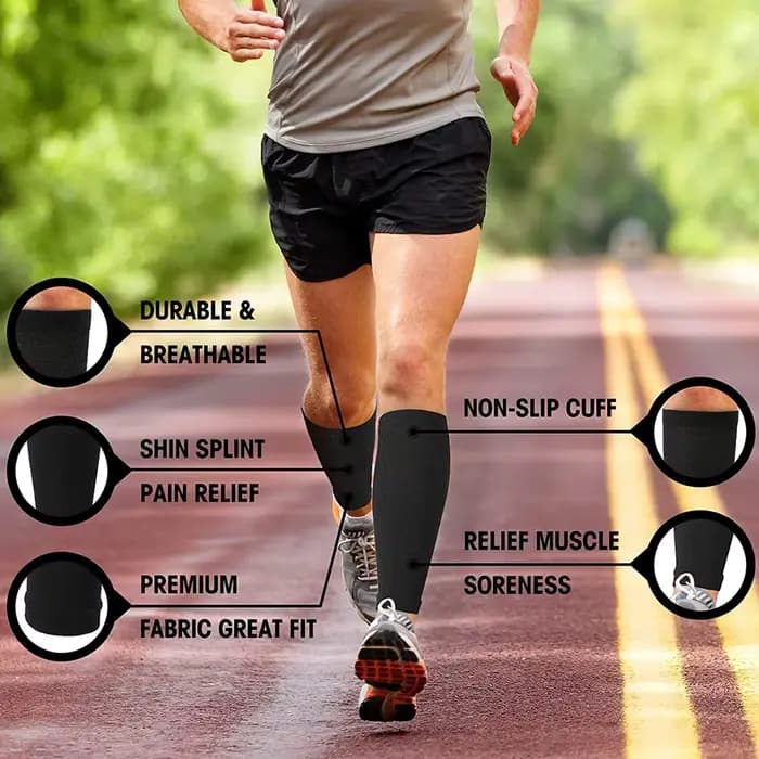 Manchon de compression pour mollets et jambes, 1 paire, chaussette de compression pour mollets et tibias, soutien de mollets et de mollets