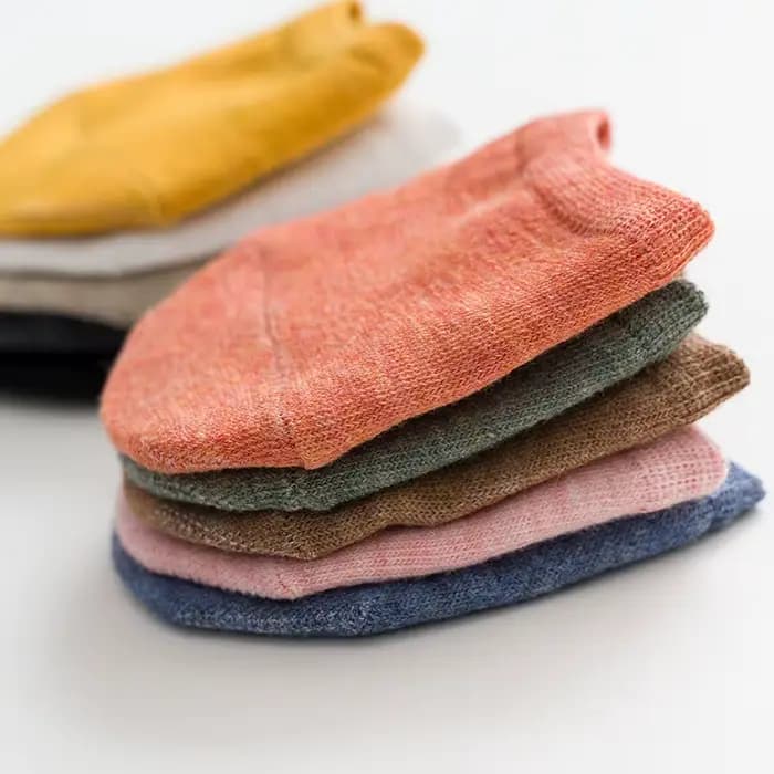 Demi-chaussette Invisible en coton pur pour femme