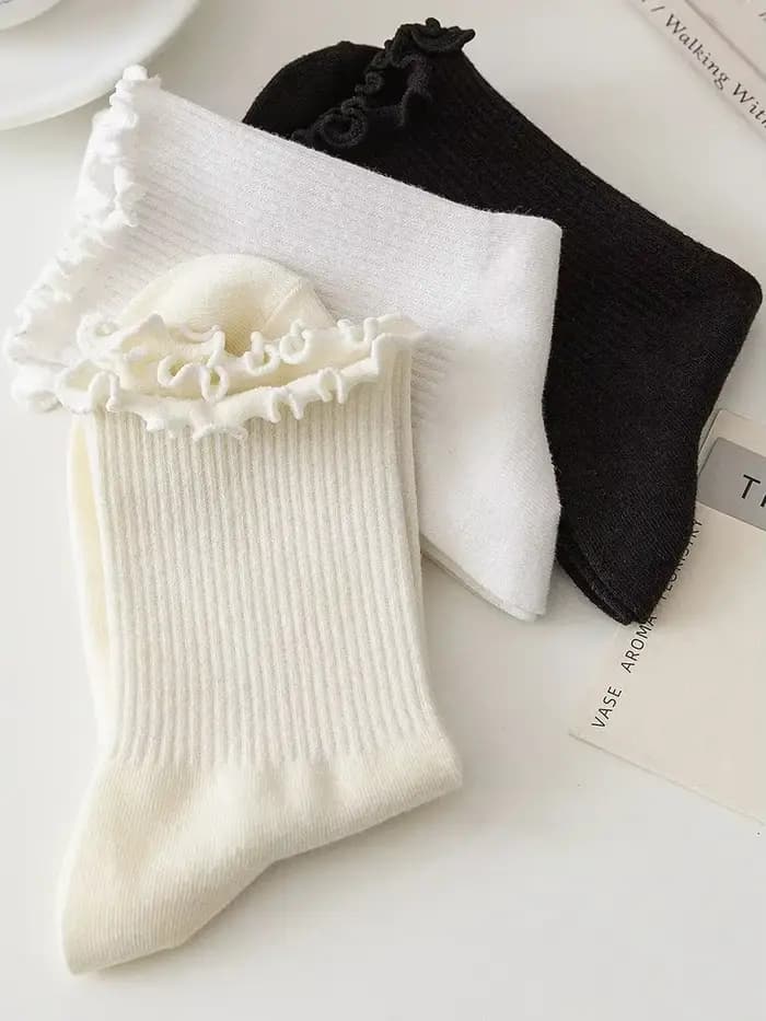 Chaussettes à volants pour femmes