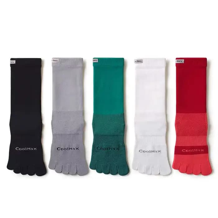 Chaussettes de sport en coton à cinq doigts pour hommes
