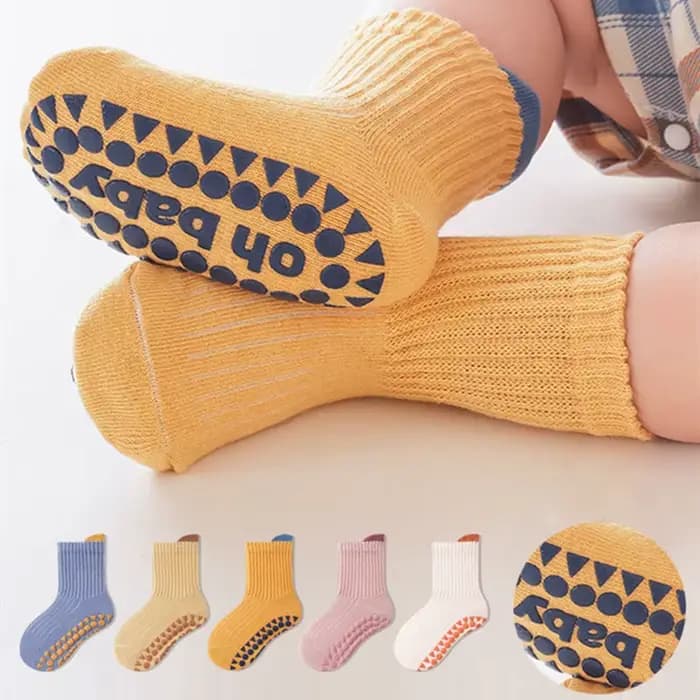 Chaussettes antidérapantes en coton pour bébés de 0 à 6 ans, 3 paires/lot, pour garçons et filles, coupe basse, pour enfants en bas âge, avec poignées en caoutchouc