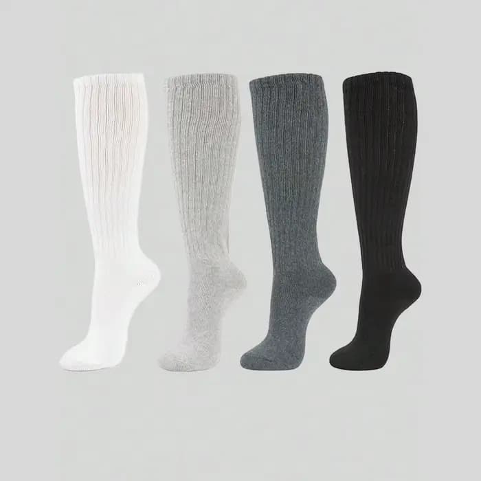 Chaussettes en tricot amples pour femmes, chaussettes amples, chaussettes froissées pour femmes, chaussettes d'équipage, automne et hiver