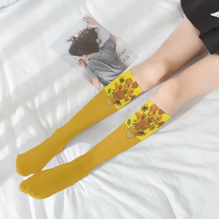 Van Gogh – bas de tournesol pour femmes