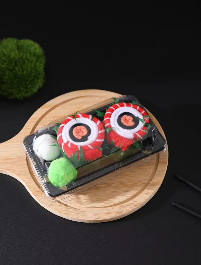 Chaussettes mi-mollet pour hommes, nouveauté et intéressant, chaussettes sushi, style chimel européen et américain, confortables et respirantes, adaptées à la colonne vertébrale, fête des amoureux, 1 