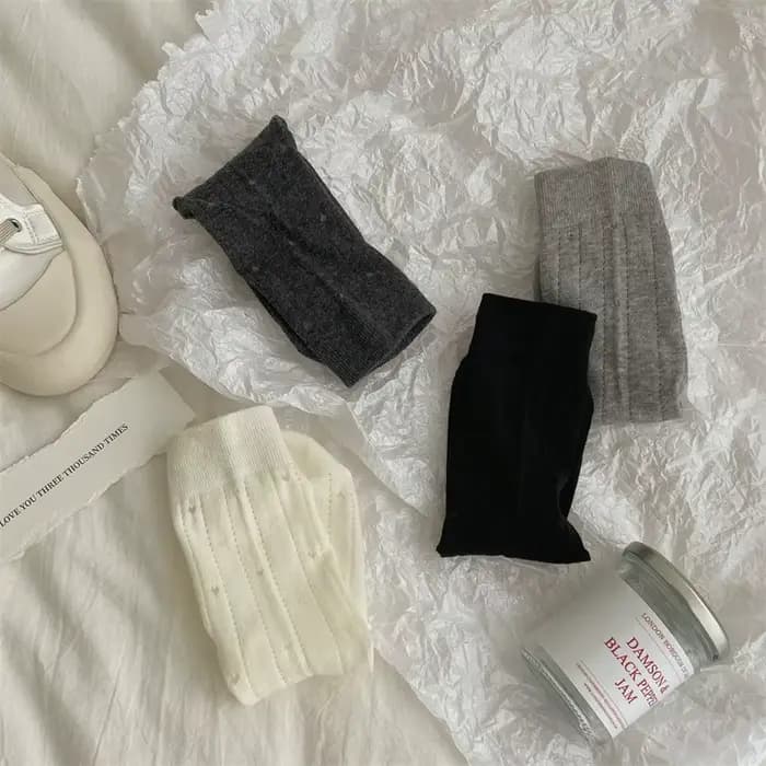 Chaussettes mi-tube en maille fine pour femmes et filles