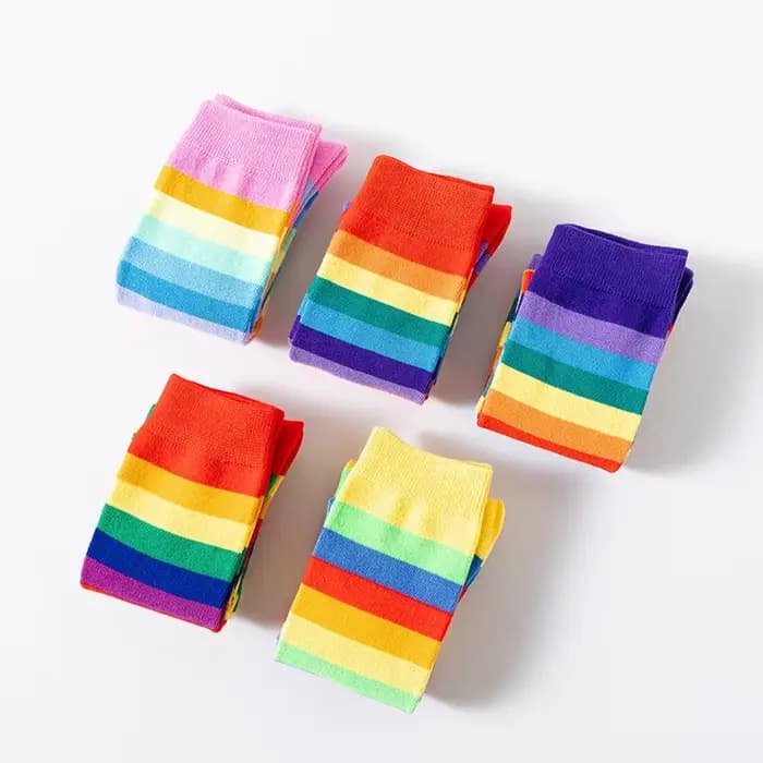 Nouveauté enfants chaussettes arc-en-ciel