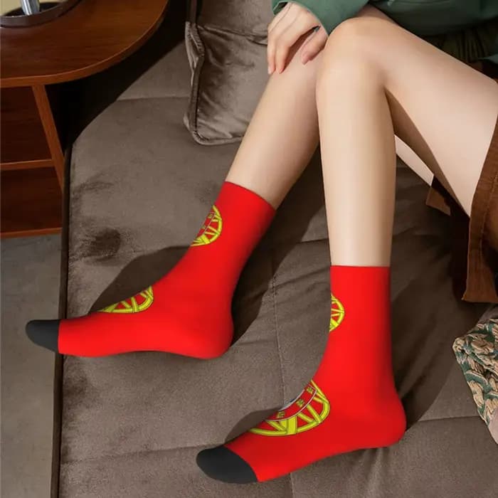 Chaussettes tube moyen en polyester pour hommes et femmes