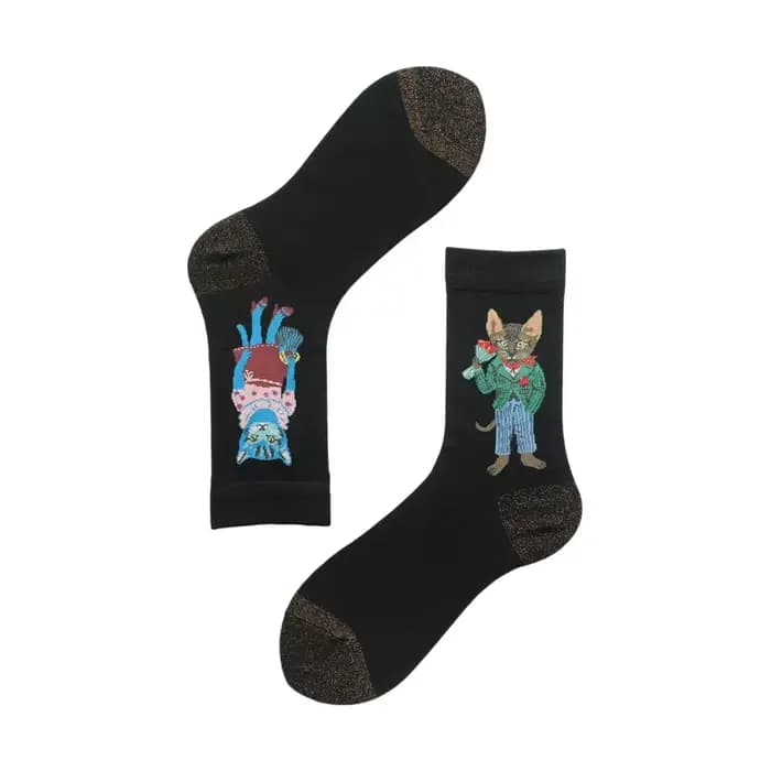 Forêt conte de fées chaussettes automne