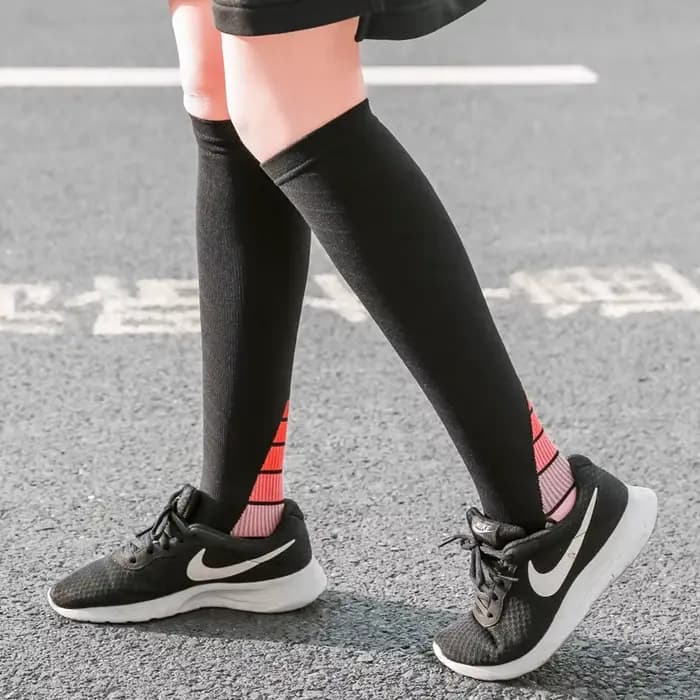 Chaussettes de compression unisexes pour hommes et femmes, chaussettes de sport en plein air, longue ULdiabétique, fitness, mollet, muscle, YS1009