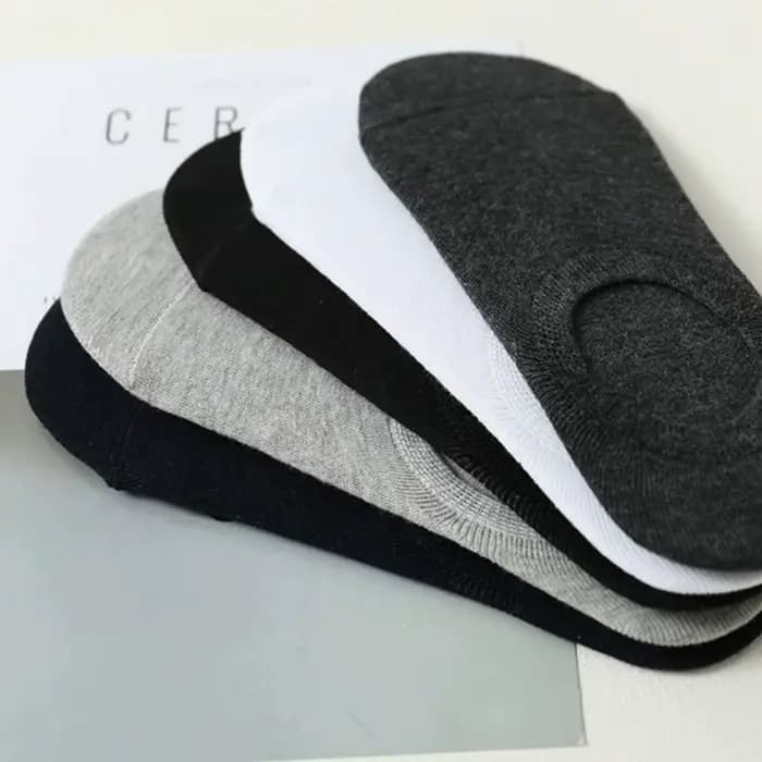 5 paires de chaussettes invisibles et pantoufles pour hommes
