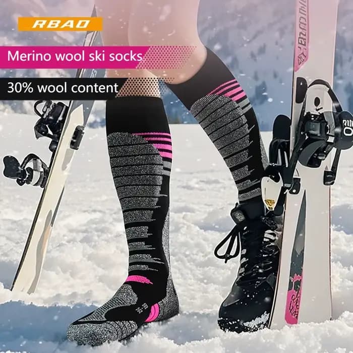 GTUBIKE chaussettes de Ski en laine mérinos