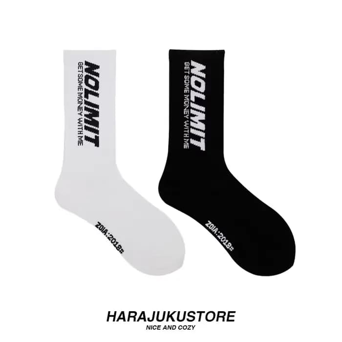 Chaussettes mi-mollet en coton pour hommes et femmes