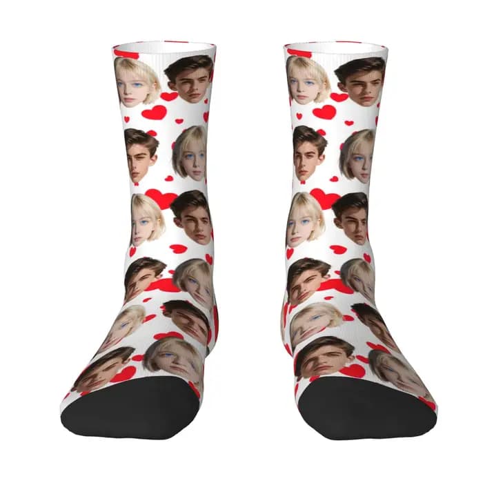 Chaussettes personnalisées en forme de visage