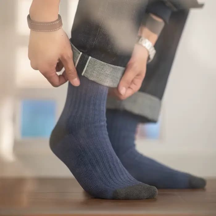 Maden-Chaussettes mi-mollet pour hommes
