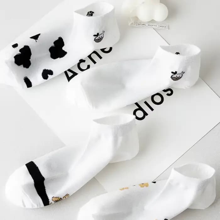 5 paires de chaussettes pour femmes avec vache, mignonnes, uniques, amusantes, confortables, évacuant l'humidité
