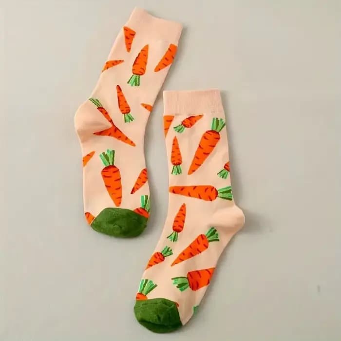 1/2 paires de chaussettes tricotées en coton à col rond