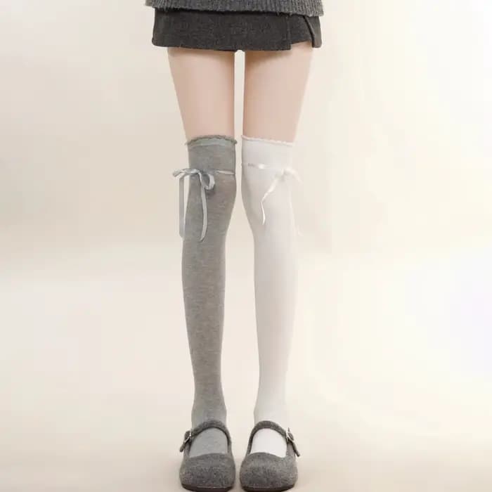 Chaussettes hautes à lacets pour femmes