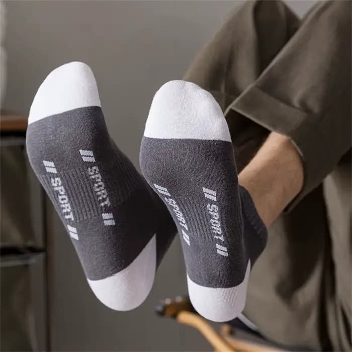 5 paires/pack «Sports» chaussettes d'été pour hommes lettres