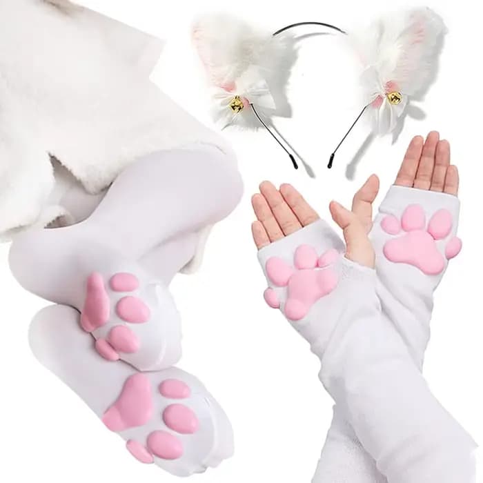 Chaussettes patte de chat Kawaii 3D