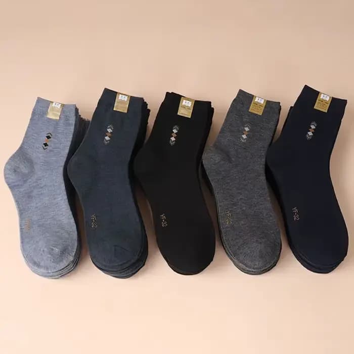 5 paires/lot hommes mode chaussettes épaissies quatre saisons loisirs respirant déodorant mi Tube coton