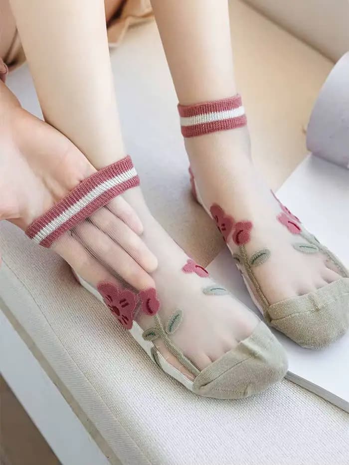 InjSocks-Ensemble de chaussettes roses pour femmes