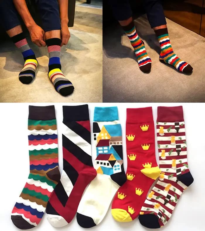 Chaussettes en coton de style britannique pour hommes