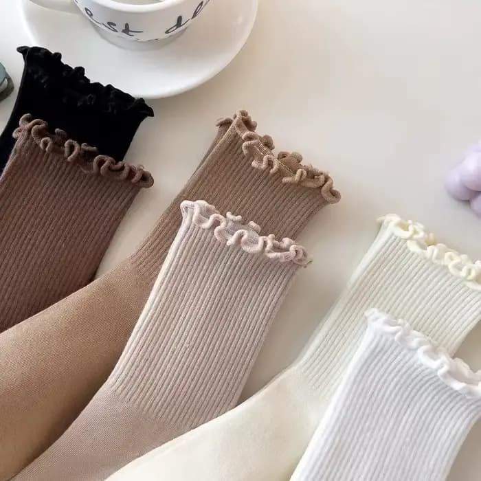 Chaussettes japonaises à oreilles en bois pour femmes