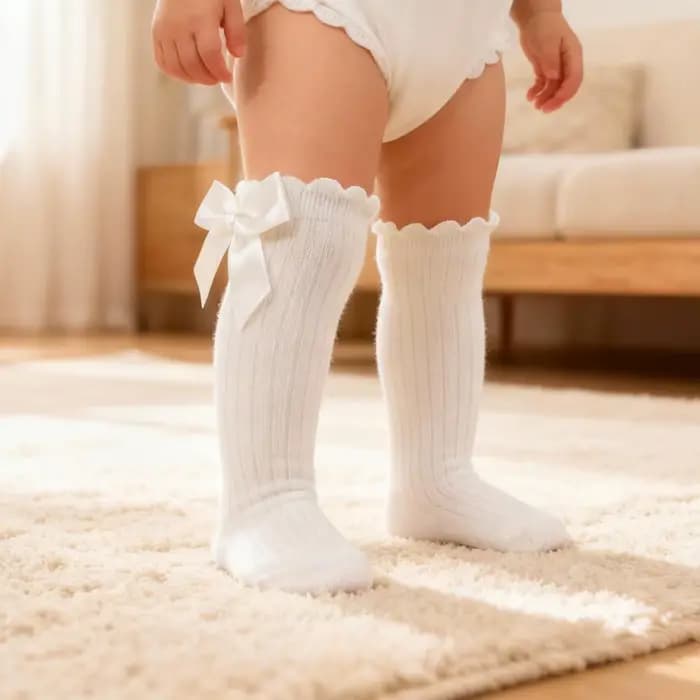 Chaussettes hautes pour bébé fille
