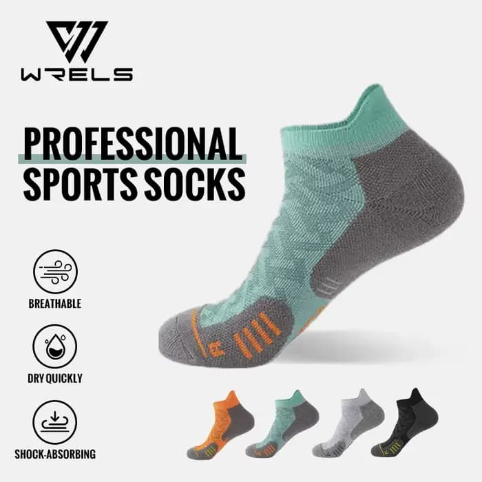 1/2/3 paires de chaussettes de course Marathon professionnelles Sports de plein air Fitness épaissi rembourré Tube court coupe basse bateau cheville chaussettes