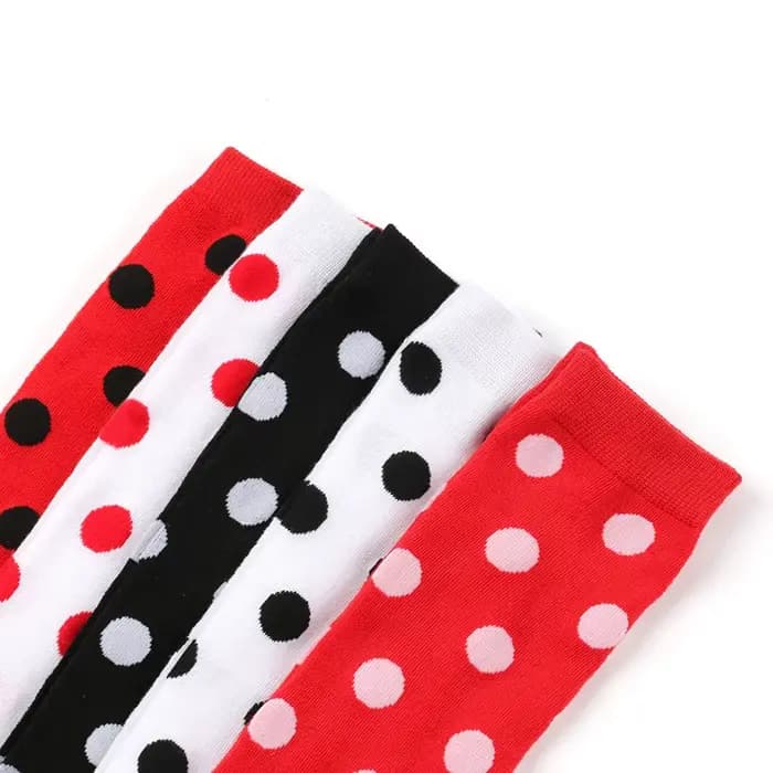 Cuisse haute chaussette femmes Dot rayé bas dames Kawaii drôle filles blanc longue au-dessus du genou chaussette Cosplay noël 2025 nouveau