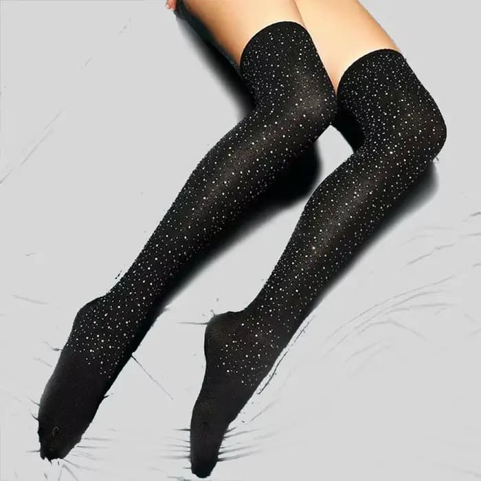 Sexy strass Lingeri longue chaussette femmes