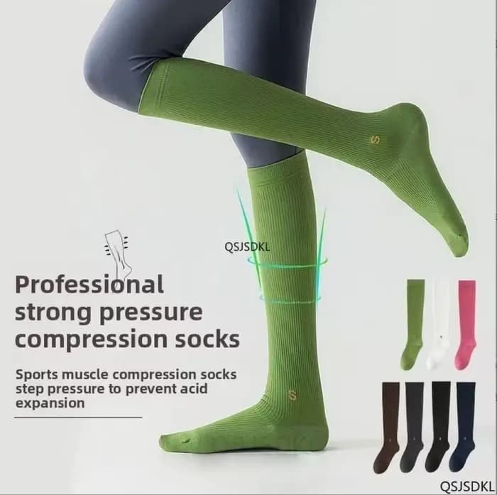 Chaussettes de compression pour mollets, pour course à pied, professionnelles, pour femmes, haute élasticité, respirantes, universelles, toutes saisons, pour le sport
