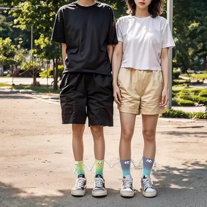 Chaussettes colorées pour femmes avec poignées magnétiques