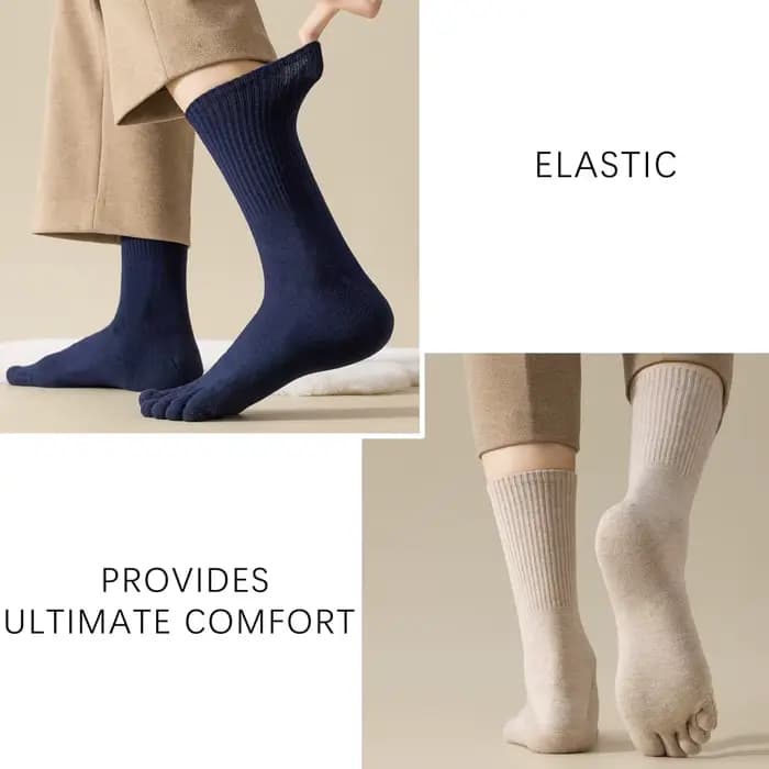 Chaussettes chaudes en laine à cinq doigts