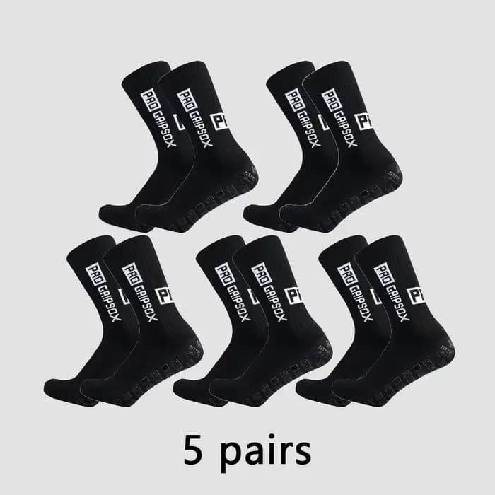 5 paires de chaussettes antidérapantes PRO Grip pour le football, pour hommes et femmes, chaussettes de sport antidérapantes avec coussinets de préhension pour le football