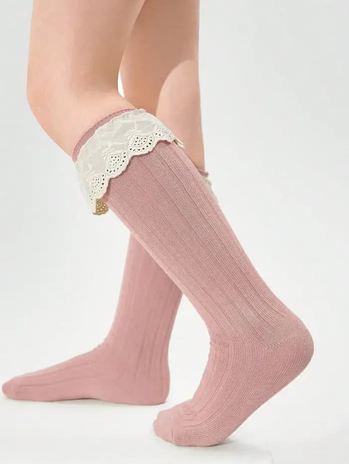 3 paires de chaussettes hautes pour bébés filles