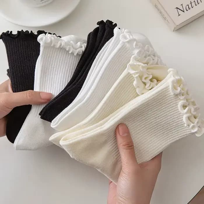 5 paires de chaussettes à volants pour femmes