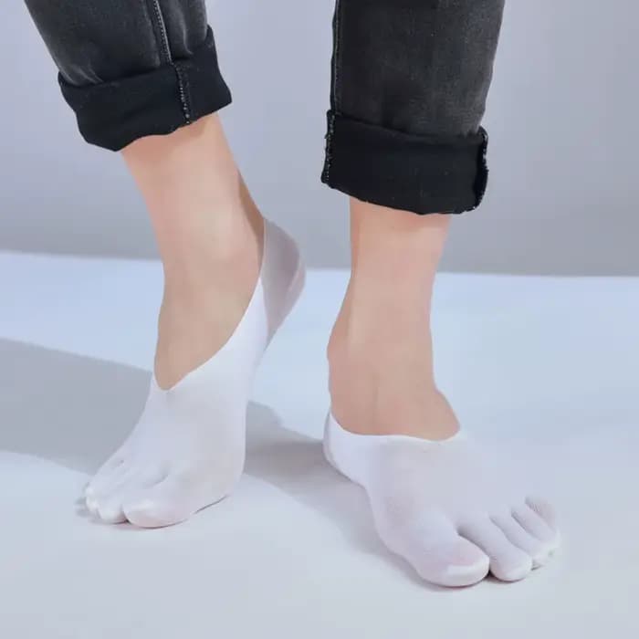 Chaussettes transparentes à cinq doigts pour hommes