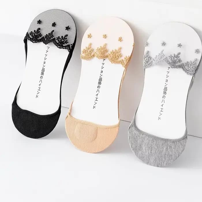 Chaussettes invisibles en dentelle pour femmes