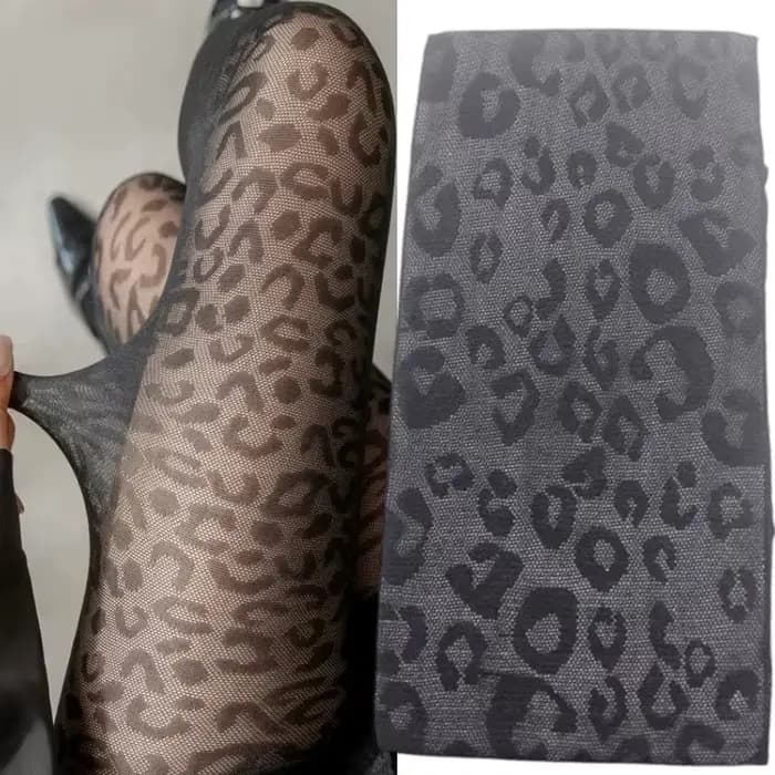 Collants Rétro Jacquard Imprimé Léopard, Fins et Transparents pour l'Été, Sexy, Ajustés, pour Femme, Mode Quotidienne, Chaussettes, Bas, Leggings